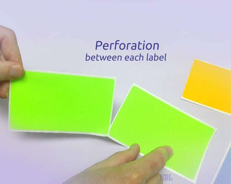 NextDayLabels 500 Rectangle Stickers (3" x 5") - Color Coding Labels Roll - Moving Labels for Boxes, Colored Inventory Stickers for Packing, Organizing, and Storage (Fluorescent Green) - Image 3